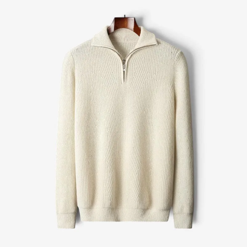 Pull Homme à Col Zippé et Trame Aérée
