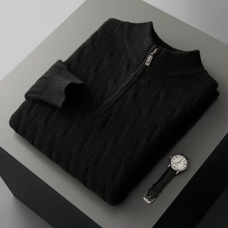 Pull Homme à Col Zippé