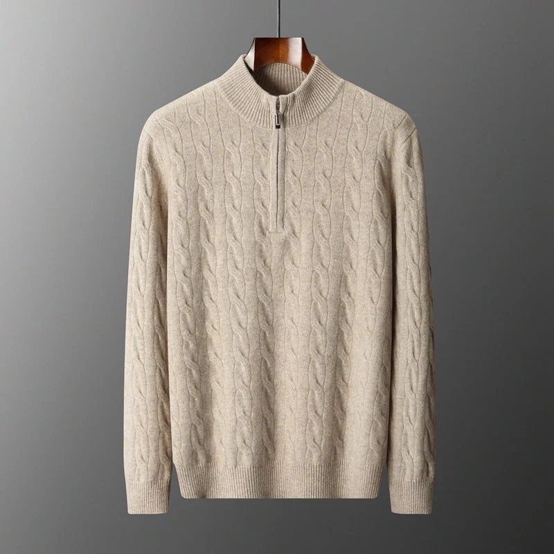 Pull Homme à Col Zippé