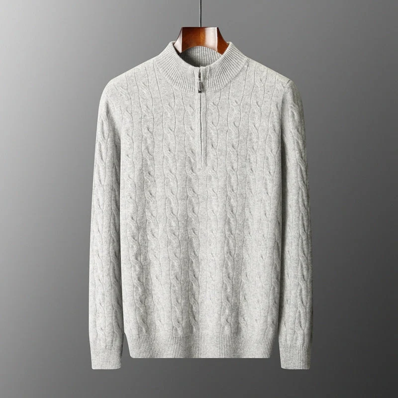 Pull Homme à Col Zippé