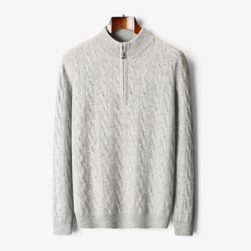 Pull Homme à Col Zippé