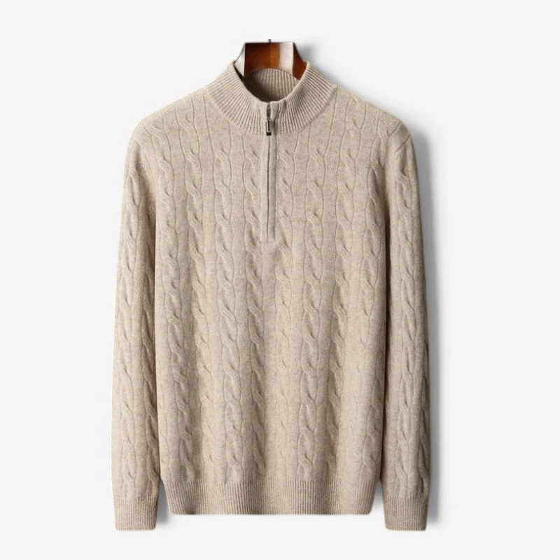 Pull Homme à Col Zippé