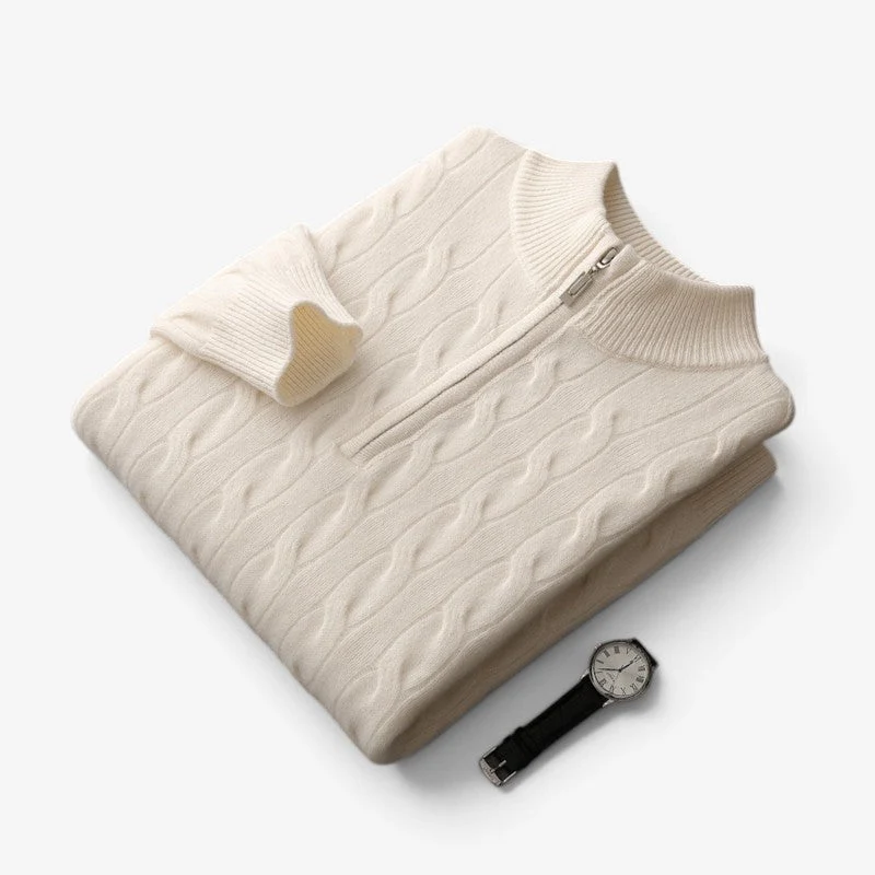 Pull Homme à Col Zippé