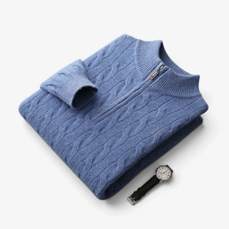 Pull Homme à Col Zippé