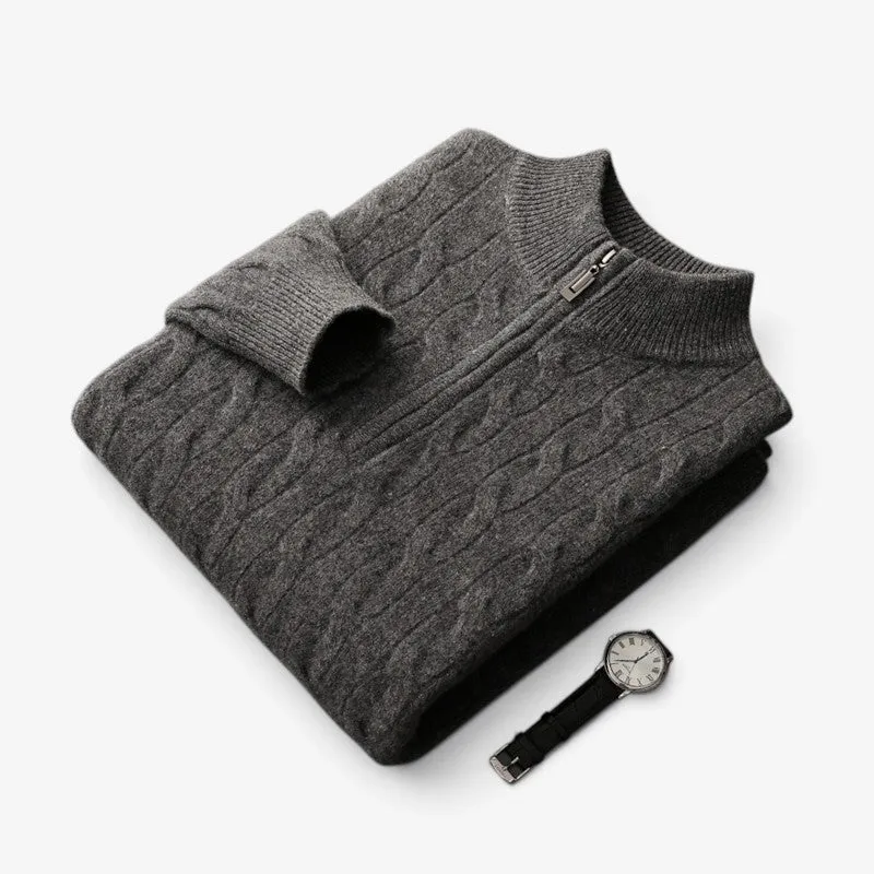Pull Homme à Col Zippé