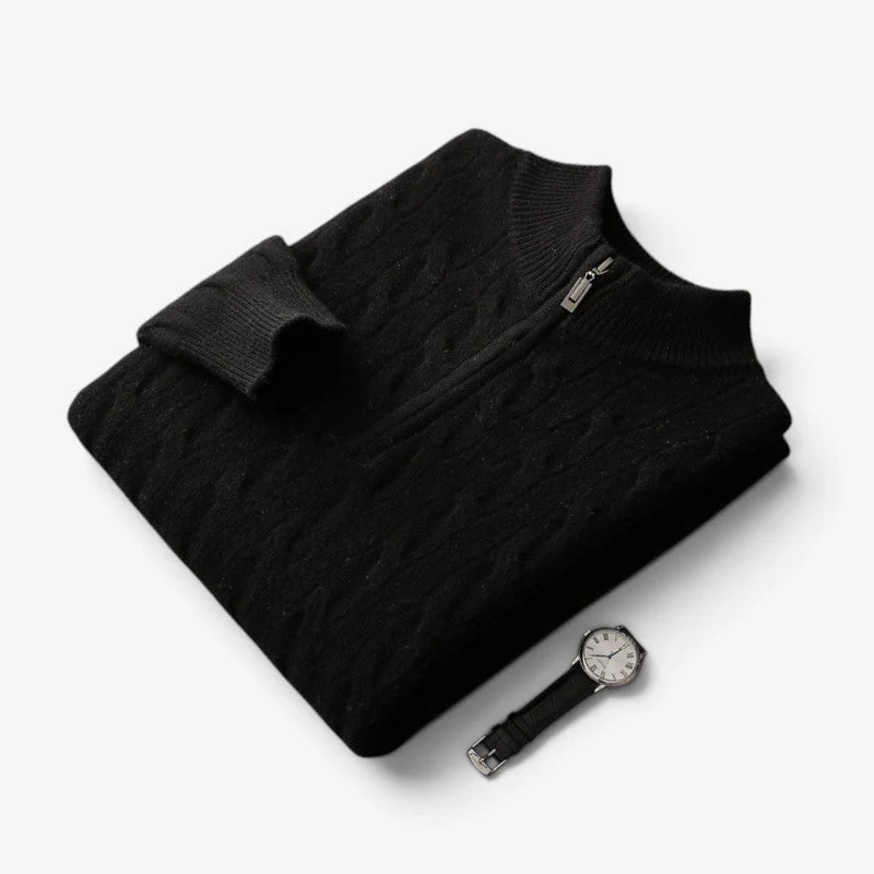 Pull Homme à Col Zippé