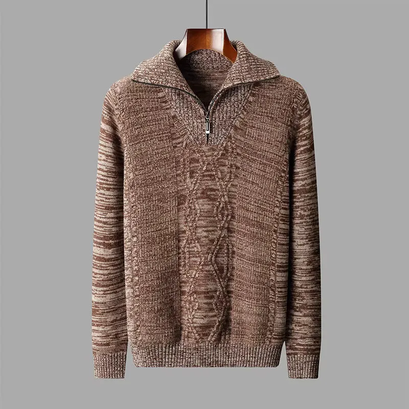 Pull Homme avec Zip et Tresses