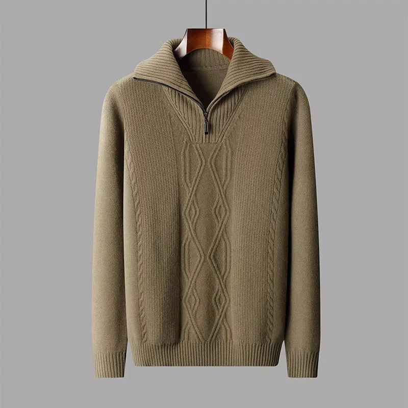 Pull Homme avec Zip et Tresses