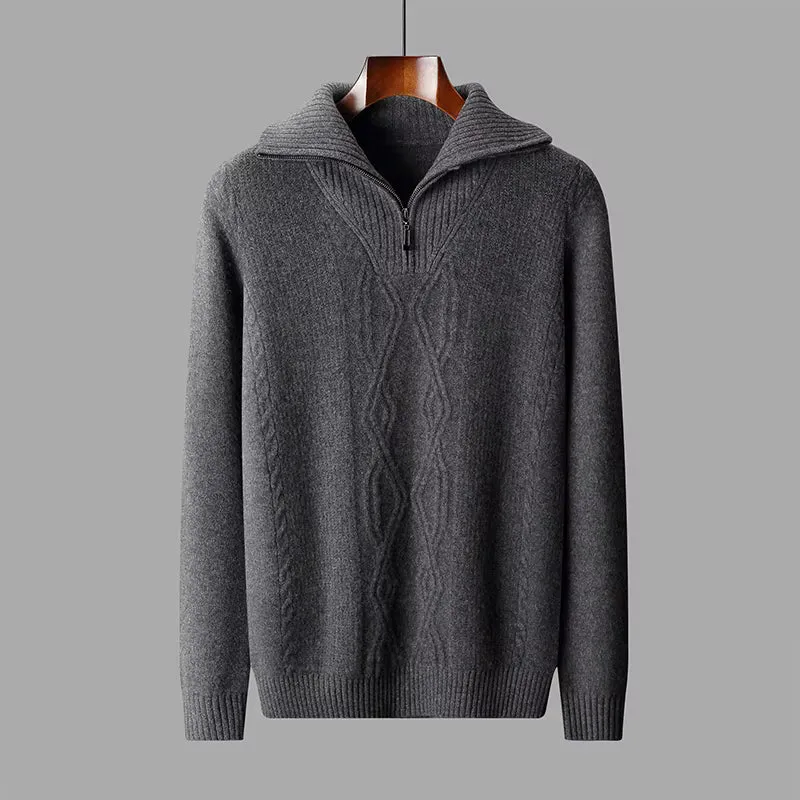 Pull Homme avec Zip et Tresses
