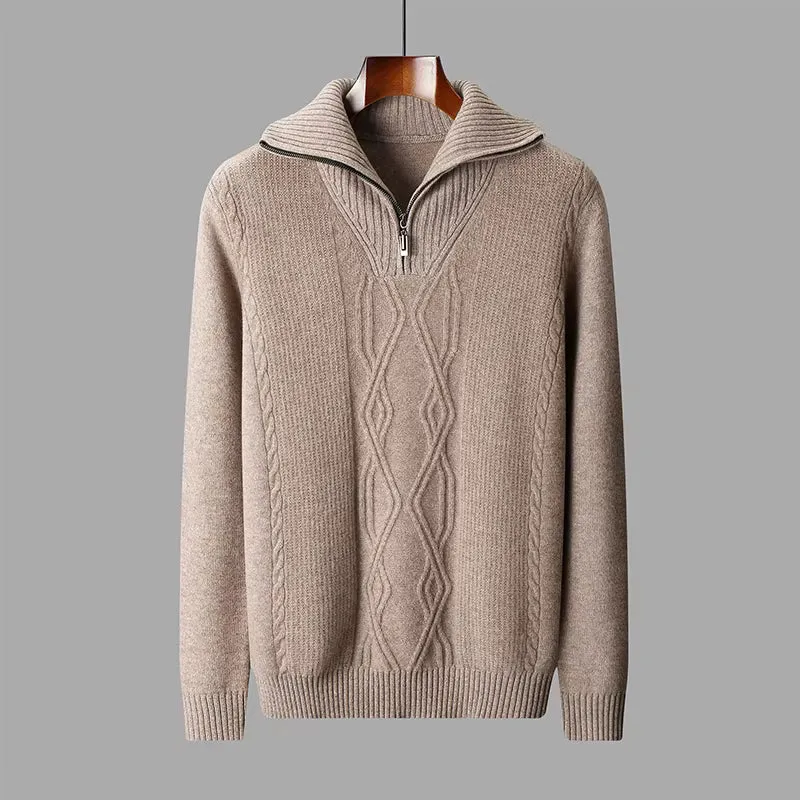 Pull Homme avec Zip et Tresses