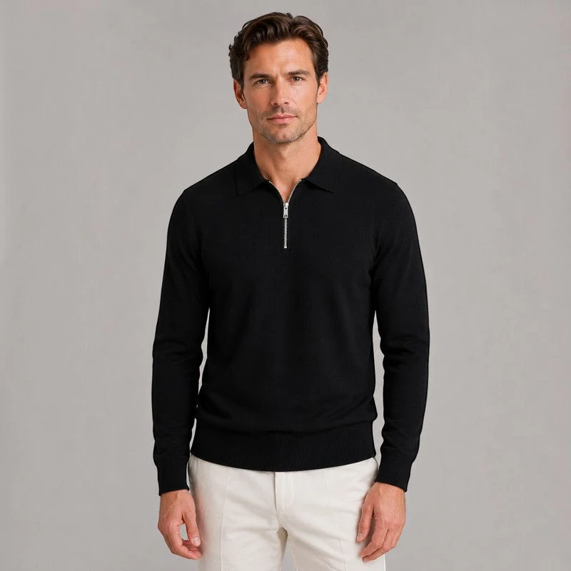 Pull homme à col polo et zip