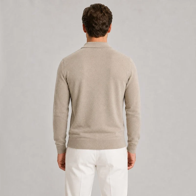 Pull homme à col polo et zip