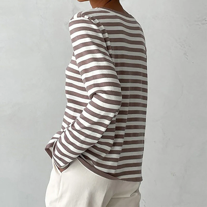 Pull rayé en maille fine pour femme