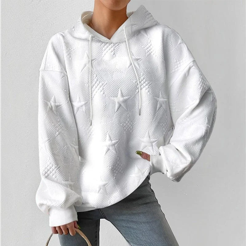 Sweatshirt à capuche pour femmes avec étoiles