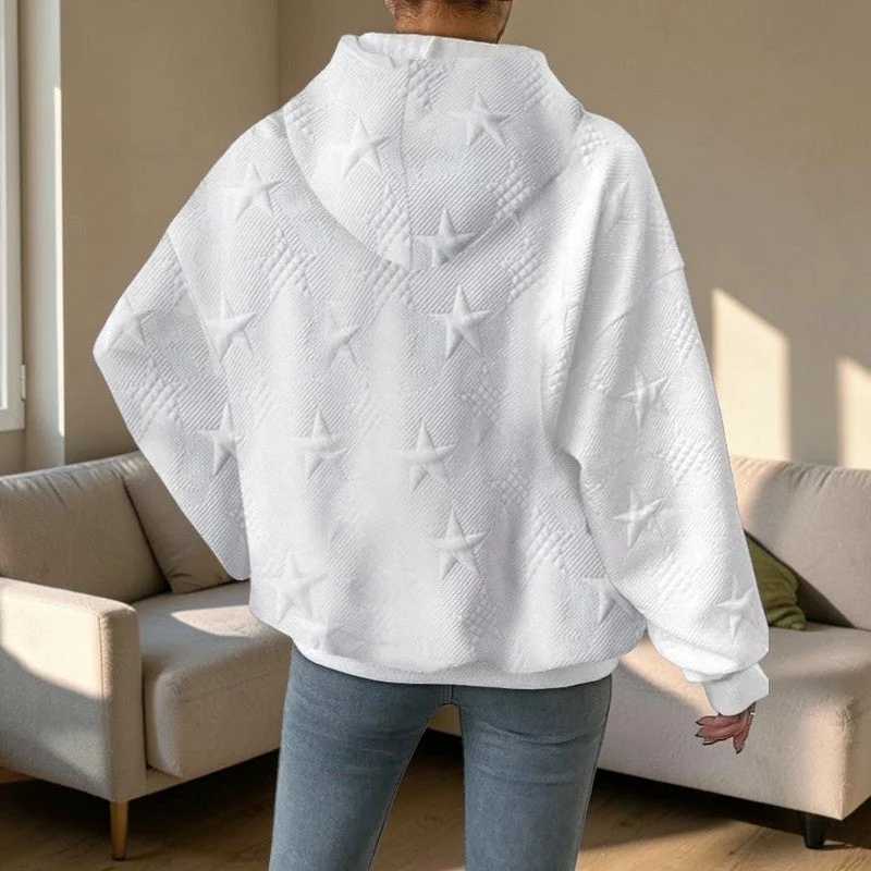 Sweatshirt à capuche pour femmes avec étoiles