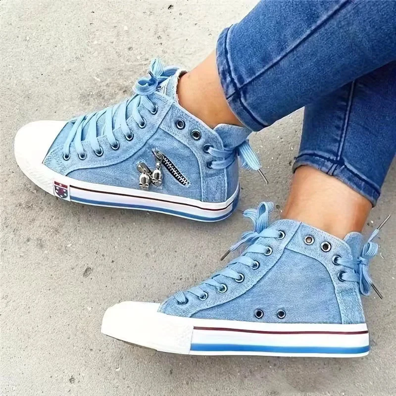 Baskets en denim pour femmes