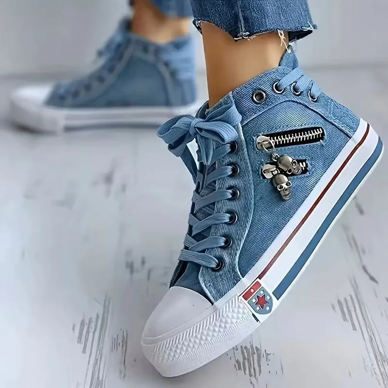 Baskets en denim pour femmes