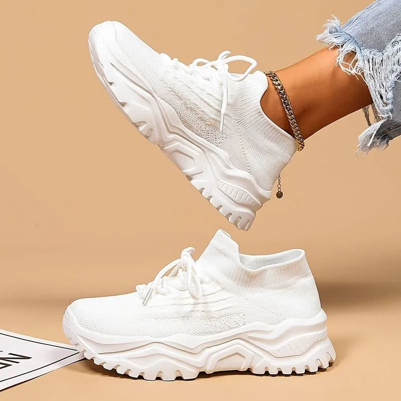 Baskets Femme Blanches Confortables et Respirantes