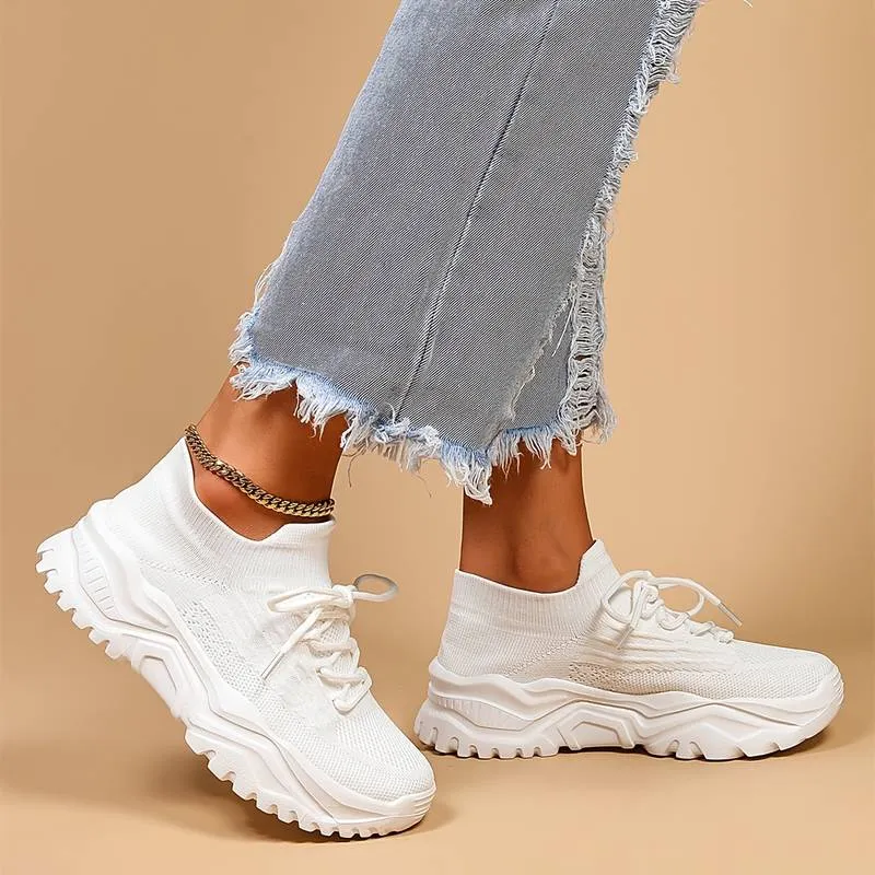Baskets Femme Blanches Confortables et Respirantes