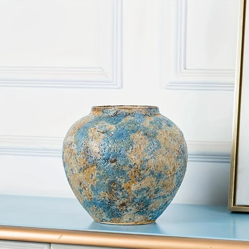 Vase en Céramique Vintage Unique en Terre Cuite