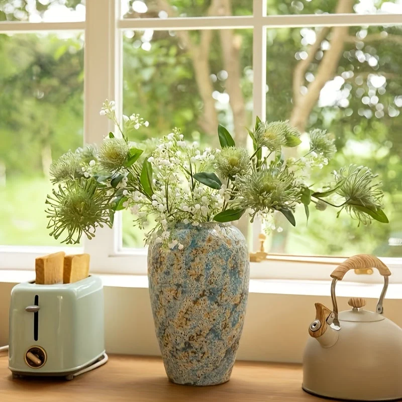 Vase en Céramique Vintage Unique en Terre Cuite