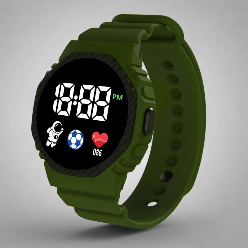 Montre de sport pour enfants avec affichage LED