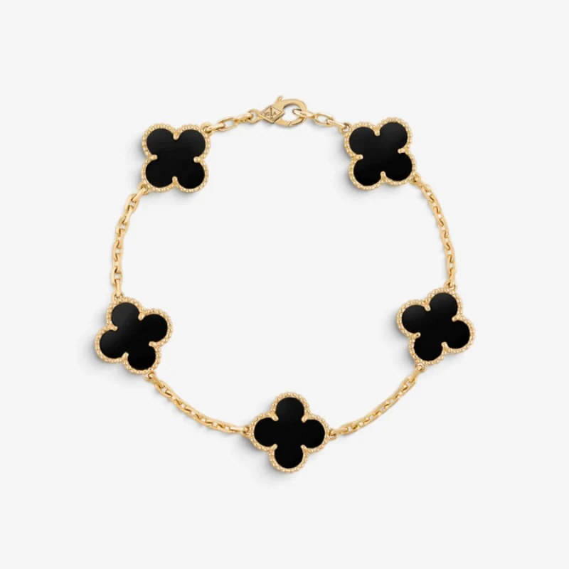 Bracelet Élégant Trèfle en Or pour Femmes
