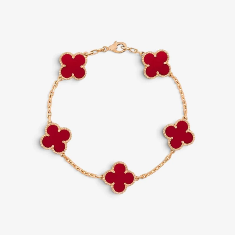 Bracelet Élégant Trèfle en Or pour Femmes