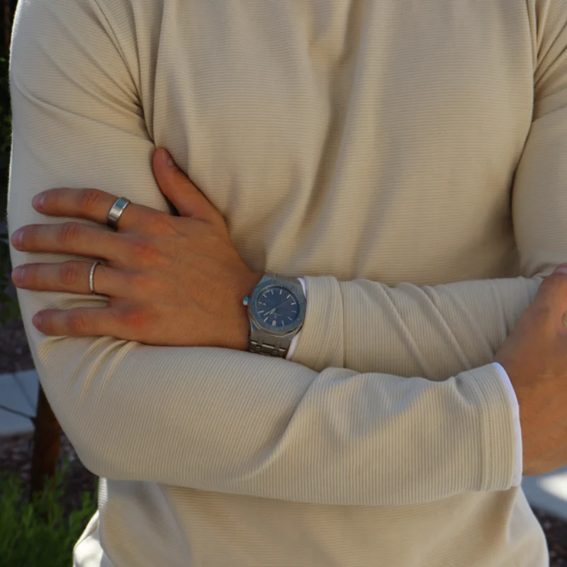 Montre Homme Acier Inoxydable 41mm Élégante