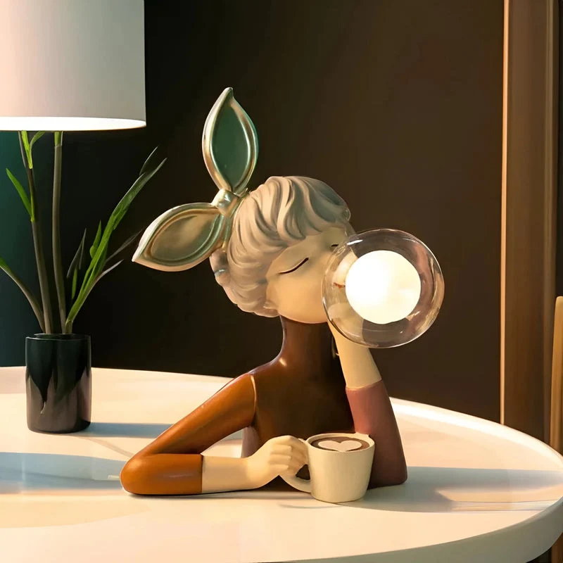 Lampe de Table Artisanale LED avec Diffuseur