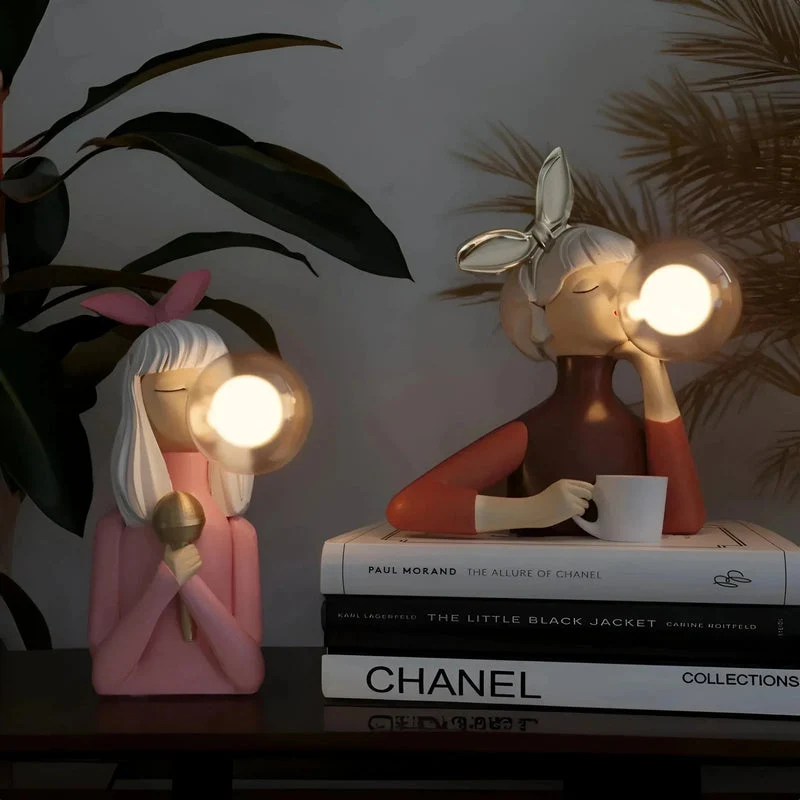 Lampe de Table Artisanale LED avec Diffuseur