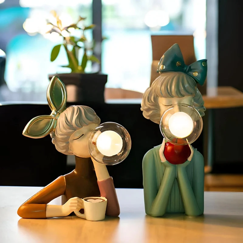 Lampe de Table Artisanale LED avec Diffuseur