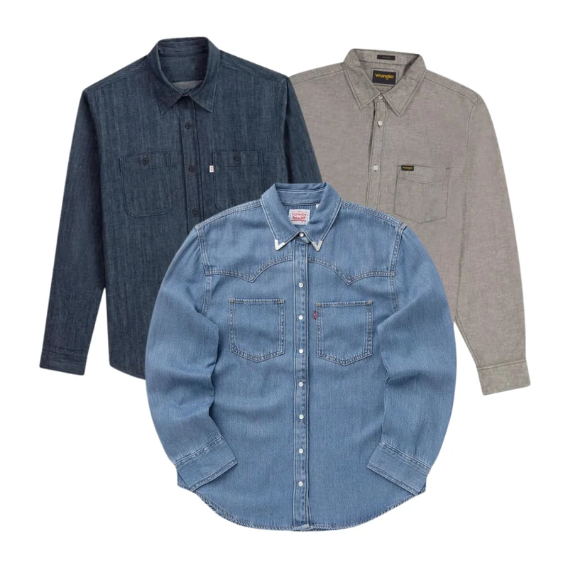 AUTUMN DROP 25x Pièces Chemise Levi's/Wrangler/Lee (72H DISPATCH)
