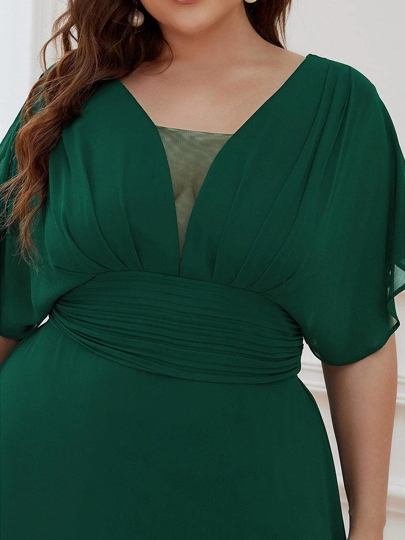ever AMBRYN|Robe de soirée longue en mousseline de soie à taille empire coupe A(Vente finale)