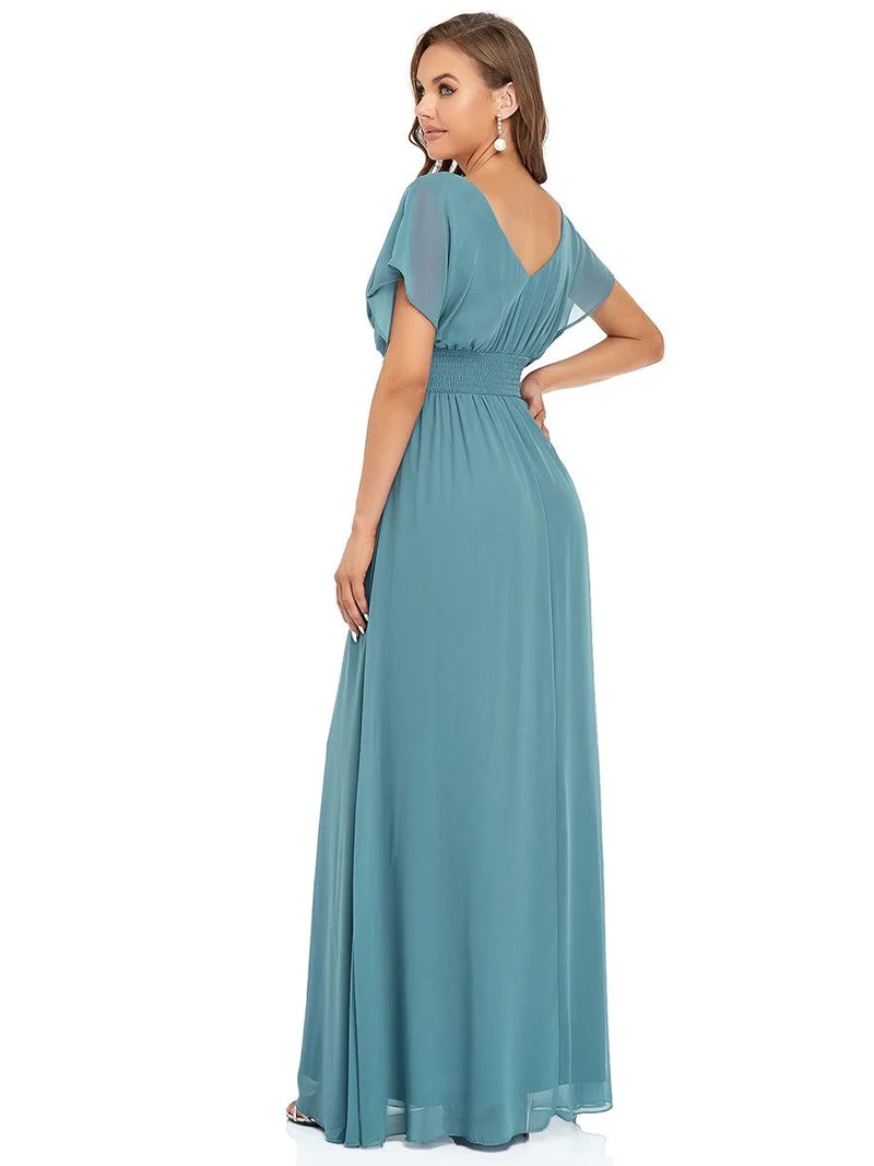 ever AMBRYN|Robe de soirée longue en mousseline de soie à taille empire coupe A(Vente finale)