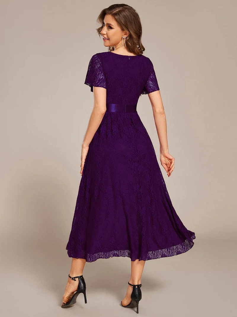 ever SEVYN|Robe d'invitée de mariage coupe A en dentelle