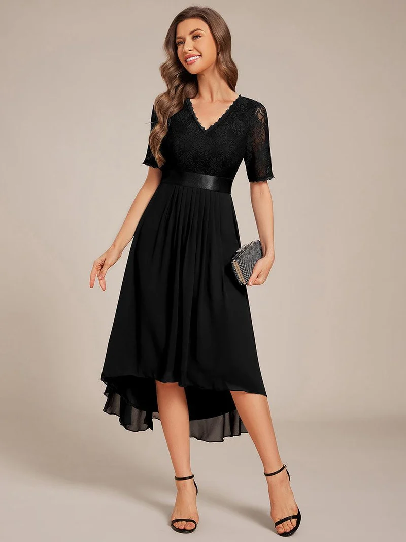 ever JOLEN|Robe d'invitée mi-longue en mousseline à empiècements en dentelle