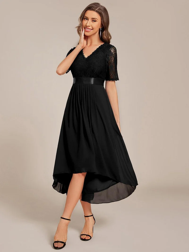 ever JOLEN|Robe d'invitée mi-longue en mousseline à empiècements en dentelle