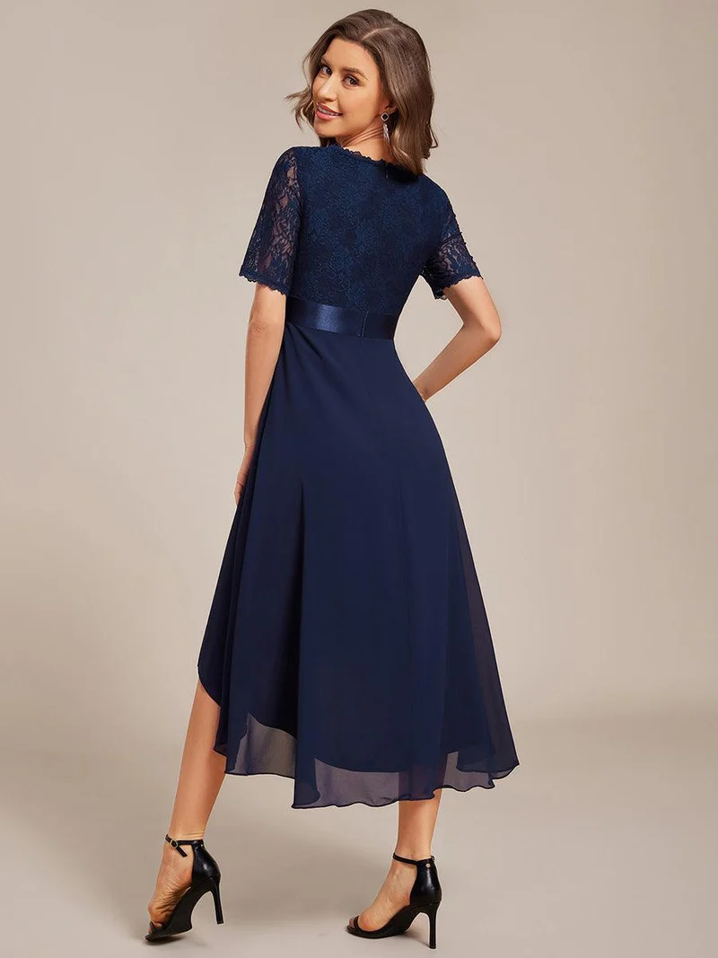 ever JOLEN|Robe d'invitée mi-longue en mousseline à empiècements en dentelle