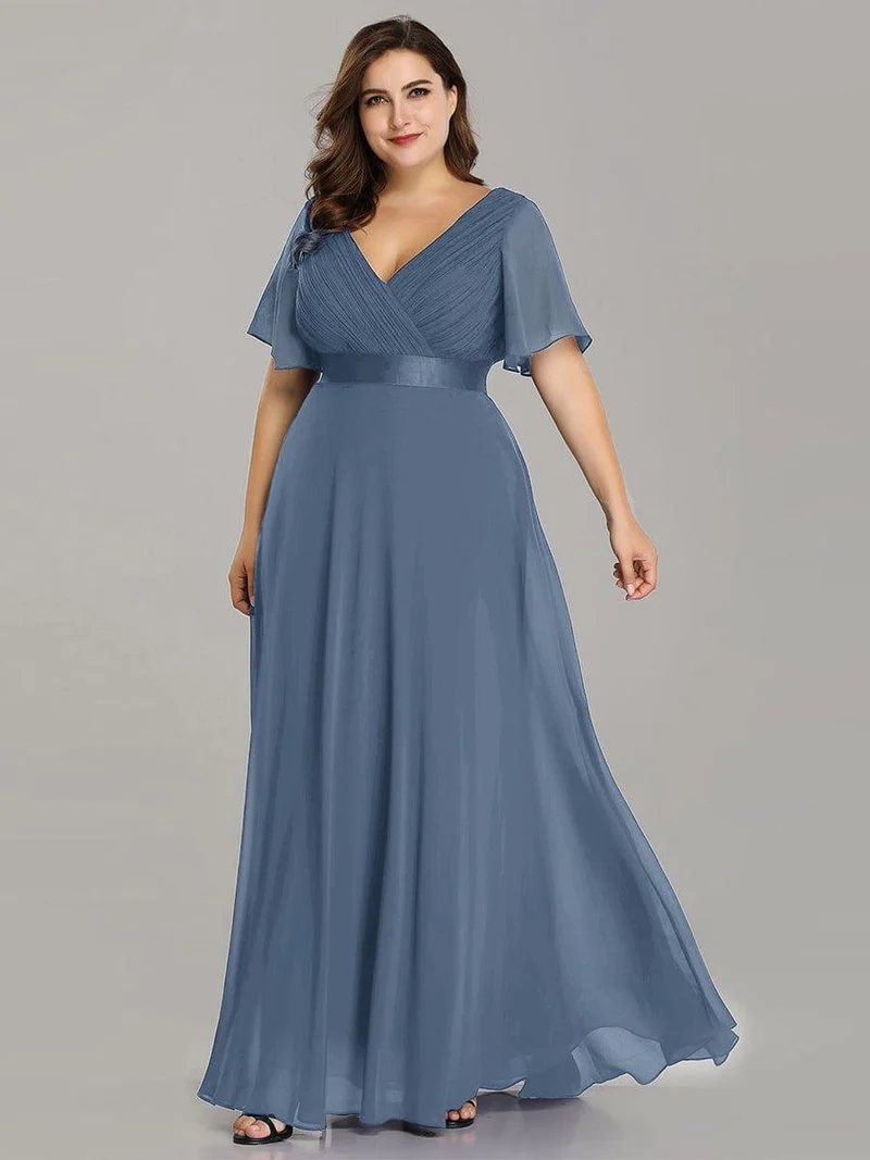 Meilleurs Choix de Robes de Demoiselle d'Honneur Bleu Poussiéreux