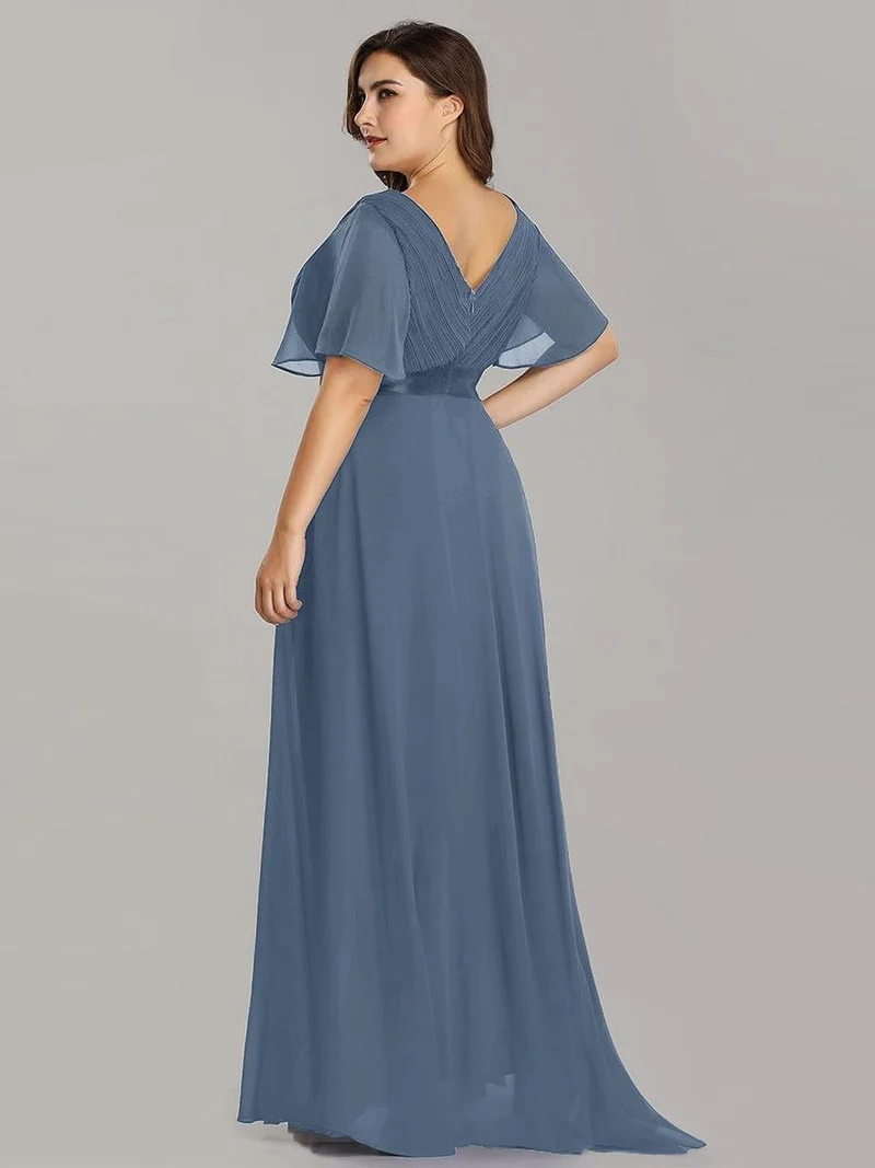 Meilleurs Choix de Robes de Demoiselle d'Honneur Bleu Poussiéreux