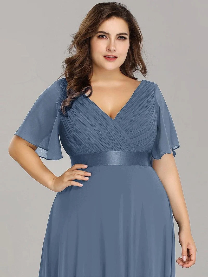 Meilleurs Choix de Robes de Demoiselle d'Honneur Bleu Poussiéreux
