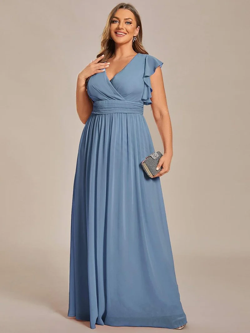 Meilleurs Choix de Robes de Demoiselle d'Honneur Bleu Poussiéreux