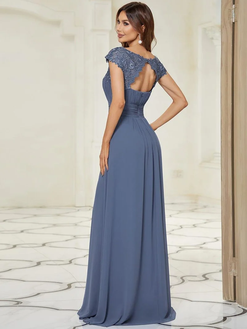 Meilleurs Choix de Robes de Demoiselle d'Honneur Bleu Poussiéreux