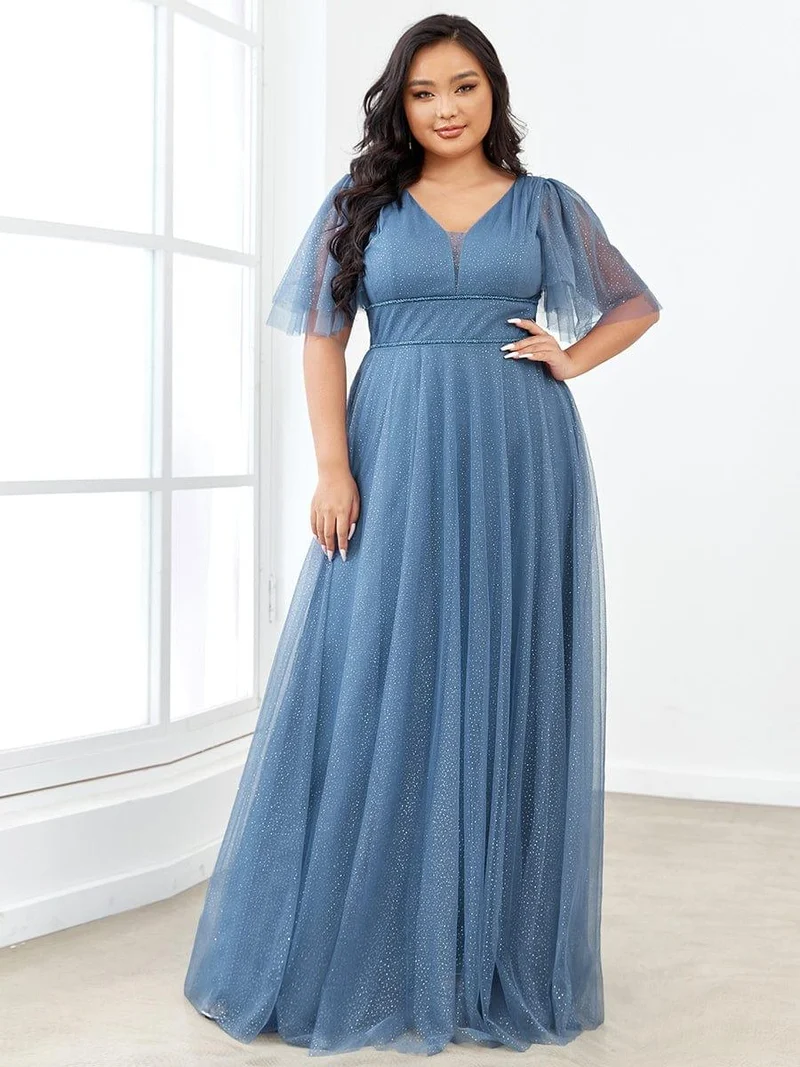 Meilleurs Choix de Robes de Demoiselle d'Honneur Bleu Poussiéreux