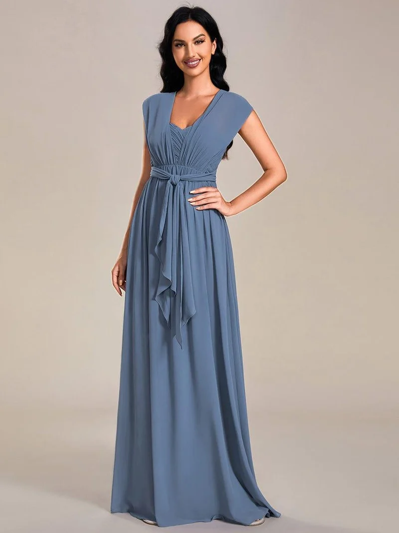 Meilleurs Choix de Robes de Demoiselle d'Honneur Bleu Poussiéreux