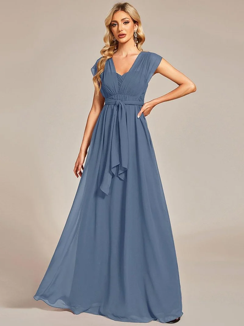 Meilleurs Choix de Robes de Demoiselle d'Honneur Bleu Poussiéreux