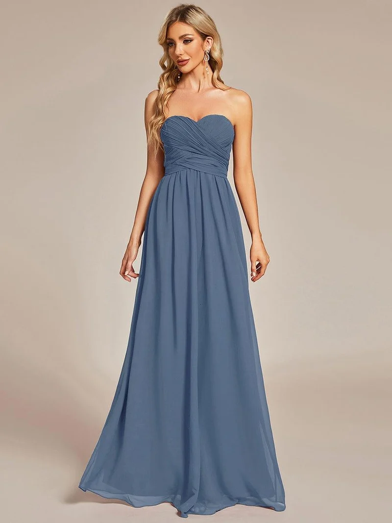 Meilleurs Choix de Robes de Demoiselle d'Honneur Bleu Poussiéreux