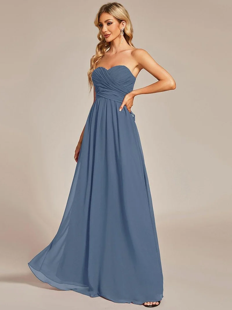 Meilleurs Choix de Robes de Demoiselle d'Honneur Bleu Poussiéreux