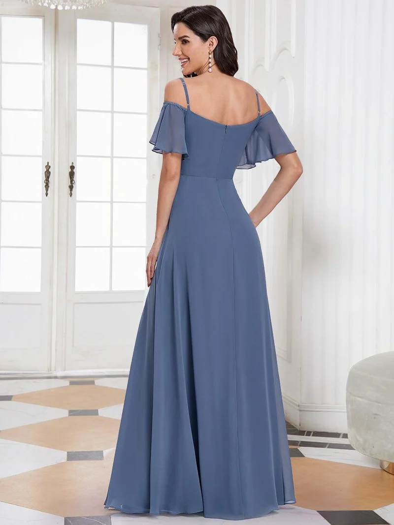 Meilleurs Choix de Robes de Demoiselle d'Honneur Bleu Poussiéreux